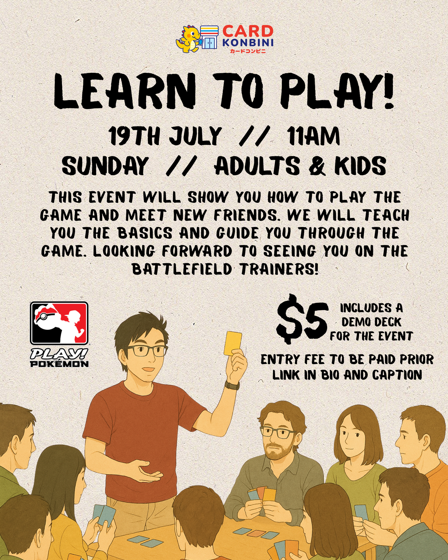 Learn To Play Entry Fee - Adults & Kids (Mixed Session)