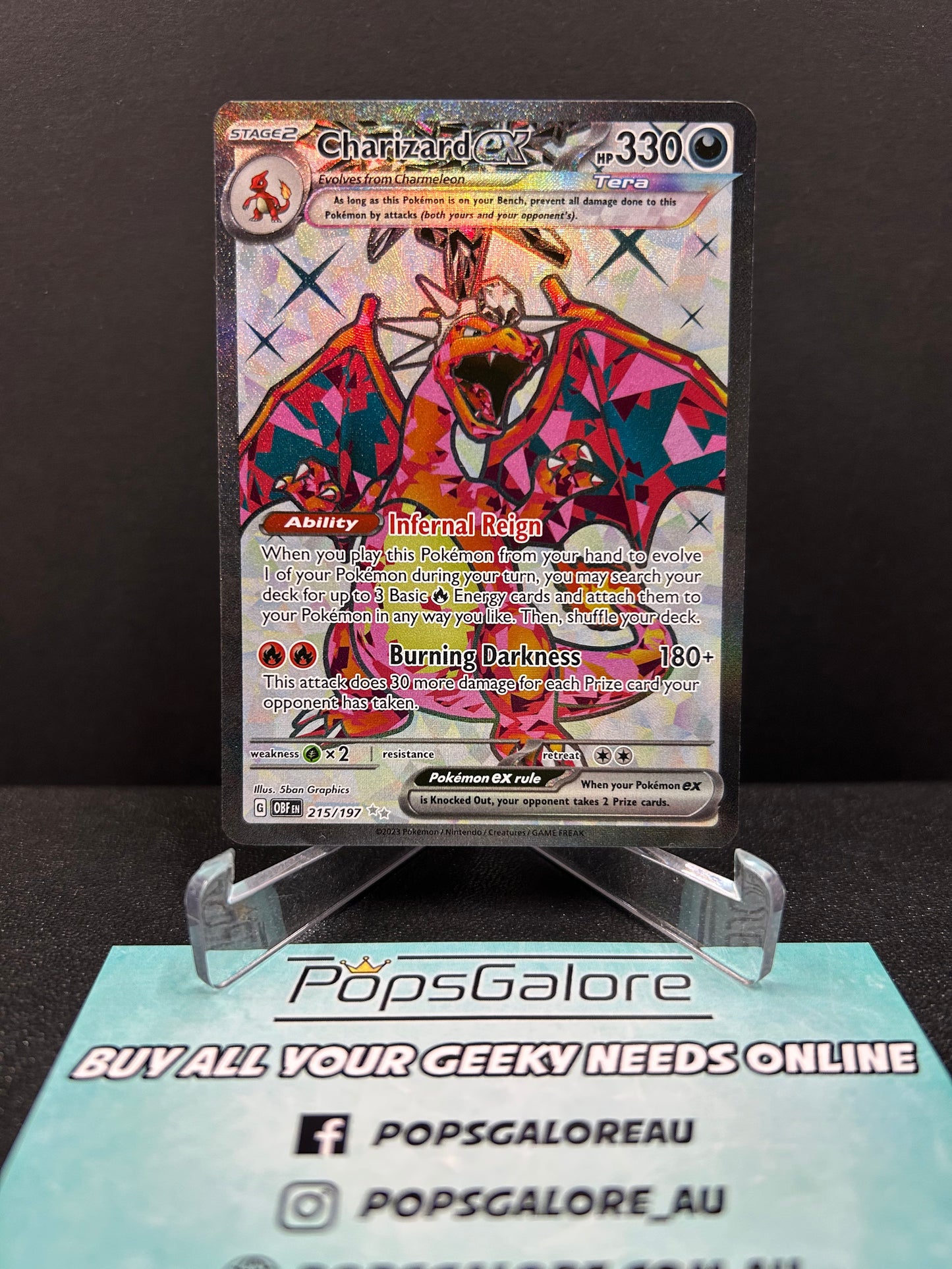 Charizard ex 215/197 - Pokemon TCG S&V: Obsidian Flames