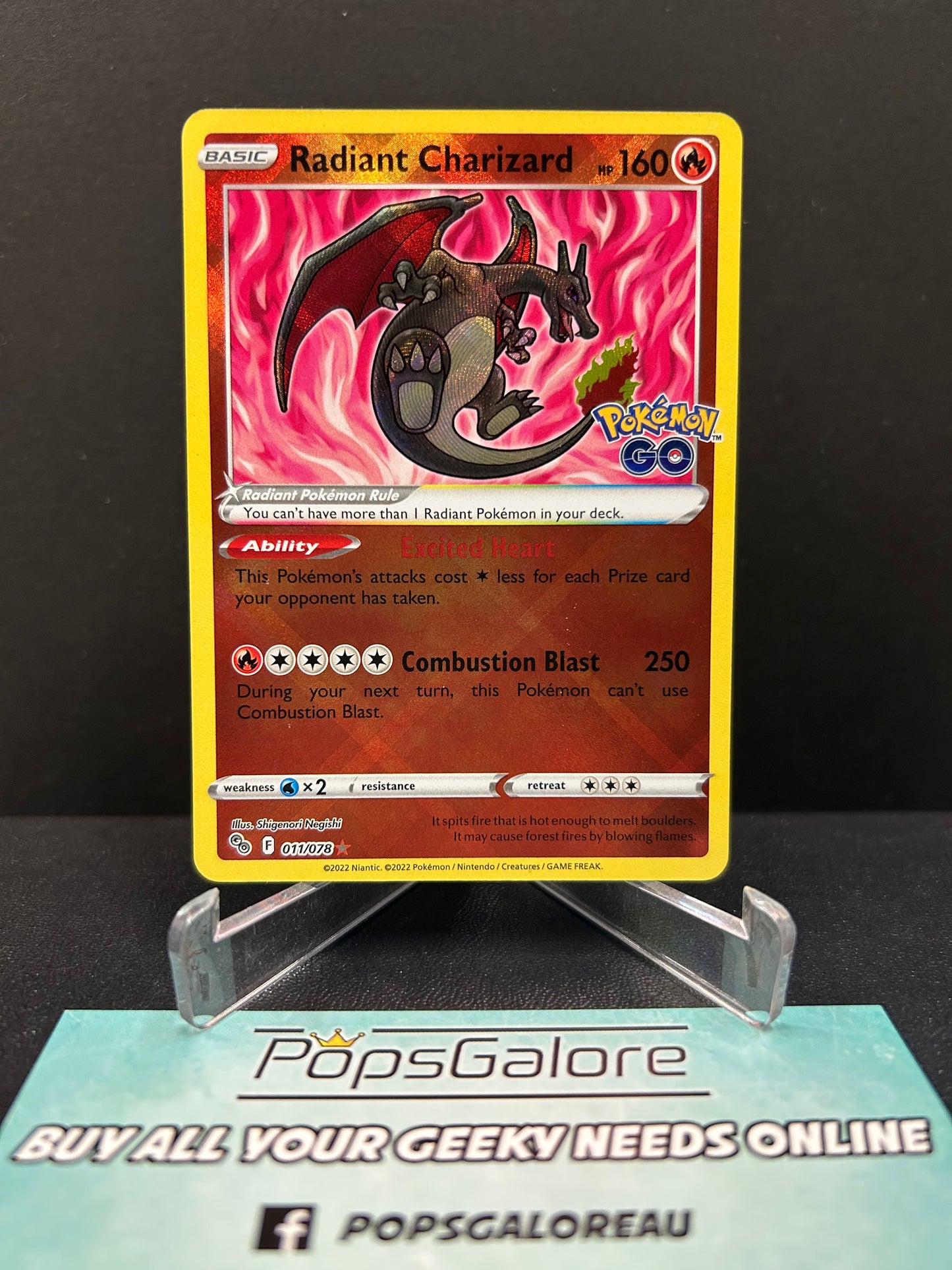 Radiant Charizard 011/078 - Pokemon TCG Pokemon Go