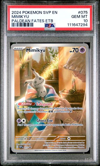Mimikyu SVP 075 PSA 10 - Pokemon TCG 111647294