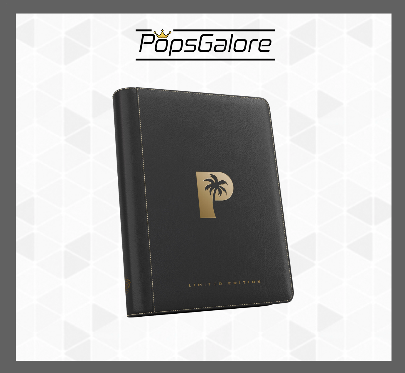 Limited Edition MEGA Capacity 9 Pocket Page Zip BLACK Binder Collectors Series - POG