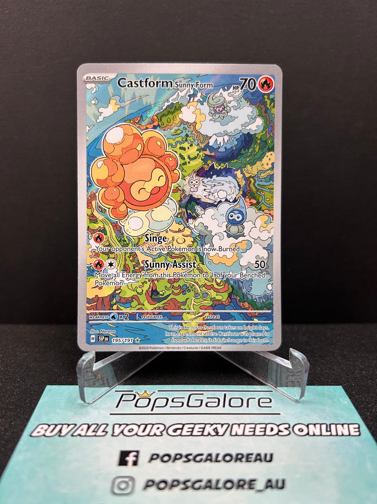 Castform Sunny Form 195/191 - Pokemon TCG S&V: Surging Sparks