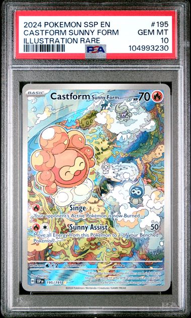 Castform Sunny Form 195 PSA 10 - Pokemon TCG 104993230